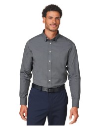 Devon & Jones DG505 Men's CrownLux Performance® Spencer Poplin Dress Shirt – 4 oz. 59/39/2 Cotton/Poly/Spandex Brushed Woven | S–4XL