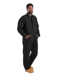 Berne Apparel I417 Men's Heritage Duck Insulated Coverall – 10 oz. Heavy-Duty 100% Cotton Duck with Medium-Weight Insulation | Full-Length Brass Leg Zipper | Multiple Pockets