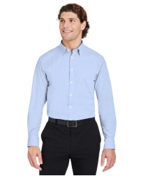 Devon & Jones DG537 CrownLux Performance® Microstripe Dress Shirt – Men’s 3 oz. 92/8 Nylon/Spandex Stretch Shirt | S–4XL