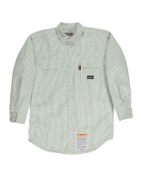 Berne Apparel FRSH21 Men's Flame-Resistant Plaid Work Shirt – 7 oz. 100% FR Twill Men's Plaid FR Button-Down Collar Work Shirt | ASTM F1506, NFPA 70E, NFPA 2112, OSHA 1910.269