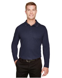 Devon & Jones DG20LT Men's Tall CrownLux Performance® Plaited Long-Sleeve Polo – 5.1 oz. 61% Poly/39% Cotton | LT–3XLT
