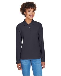 Devon & Jones D110W Women's Pima Piqué Long-Sleeve Polo – 6.8 oz. 100% Peruvian Pima Cotton | XS–3XL