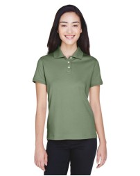 Devon & Jones D140SW Women's Solid Perfect Pima Interlock Polo – 6.1 oz. 100% Long-Staple Pima Cotton | XS–3XL