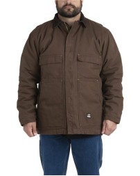 Berne Apparel CH377T Men's Tall Highland Washed Chore Coat – 12 oz. Super-Duty 100% Washed Cotton Duck with Arctic-Weight Insulation | Tall Sizing | Hidden Knit Storm Cuffs