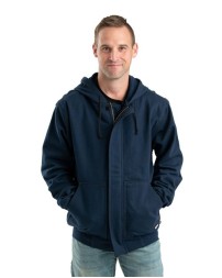 Berne Apparel FRSZ19 Men's Flame-Resistant Full-Zip Hooded Sweatshirt – 12 oz. 100% Cotton FR Fleece Full-Zip FR Hoodie | ASTM F1506, NFPA 70E, NFPA 2112, OSHA 1910.269