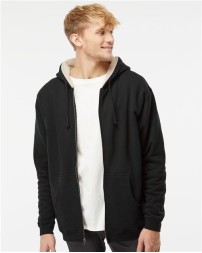 Independent Trading Co. EXP40SHZ Men's Sherpa-Lined Full-Zip Hooded Sweatshirt – 8.5 oz. Men's Full-zip hoodie | S–3XL