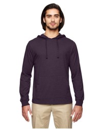 econscious EC1085 Unisex Eco Jersey Pullover Hooded Long Sleeve T-Shirt – 4.25 oz. 60/40 Organic Cotton/Recycled Polyester | 1x1 Cotton/Spandex Rib | Drawstring Hood | Pouch Pocket