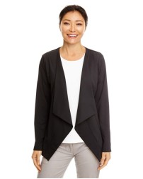 Devon & Jones DP465W Perfect Fit™ Draped Open Cardigan Blazer – Women’s 7.1 oz. Polyester/Spandex Interlock | XS–3XL