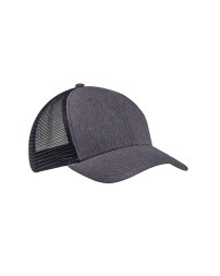 Big Accessories BA540 Sport Trucker Cap – 100% Polyester | Structured 6-Panel | Soft Mesh Back Panels | Precurved Bill | Snapback | One Size