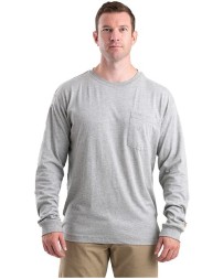 Berne BSM40T Men's Tall Performance Long Sleeve Pocket T-Shirt – 4.2 oz. Cotton/Poly Jersey Tall Workwear Tee