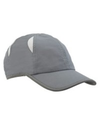Big Accessories BA514 Performance Cap – 100% Polyester with Mesh Inserts | Unstructured | Reflective Bill Trim | Hook-and-Loop Closure | One Size