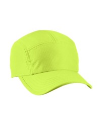 Big Accessories BA603 Pearl Performance Cap – 100% Polyester | Runner-Style Unique Panel Design | Precurved Bill with Self-Fabric Binding | Webbing Strap Buckle | OSFM