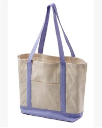 BAGedge BE004 Canvas Tote – 12 oz. 100% Cotton Canvas Tote with Contrast Handles and Bottom | One Size