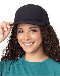 Big Accessories BA708 Bend Foam Trucker Cap – Polyester Foam Front and Bill | Stretch Mesh Back | 5-Panel | Snapback | Retro Foam Trucker Style | One Size