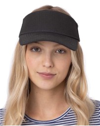 Big Accessories BA641 Lariat Visor Hat – 100% Cotton Ripstop | 3-Panel Visor | Adjustable Self-Fabric Hook-and-Loop Closure | Rope Trim | One Size