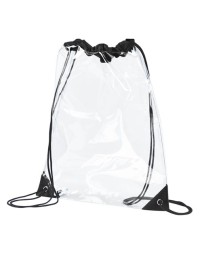 BAGedge BE253 PVC Clear Drawstring Bag – Transparent PVC Body with Contrast Drawcords | One Size