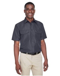 Harriton M580 Men's Key West Short Sleeve Performance Staff Shirt – 3.4 oz. 100% Polyester Ripstop | XS–5XL