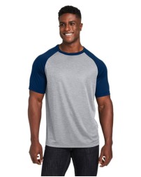 Team 365 TT62 Unisex Zone Colorblock Raglan T-Shirt – 3.5 oz. Polyester Colorblock Raglan | XS–4XL