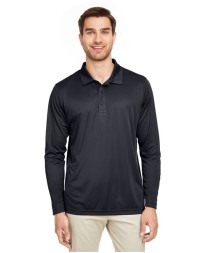 Team 365 TT51L Men's Zone Performance Long Sleeve Polo – 3.5 oz. Polyester Interlock | XS–4XL
