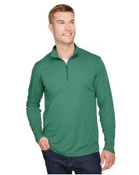 Team 365 TT31H Men's Zone Sonic Heather Quarter-Zip Pullover – 3.5 oz. Sonic Heather Polyester | XS–4XL
