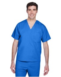 Harriton M897 Restore Scrub Top – Unisex 4.9 oz. 55/45 Cotton/Polyester Poplin V-Neck Scrub Top