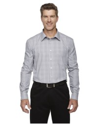 Devon & Jones DG520 Men's Crown Collection® Glen Plaid Woven Dress Shirt – 3.4 oz. 55/45 Cotton/Poly | S–4XL