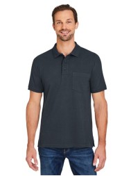 Harriton M205P Men's Valiant Cotton Snag Protect Pocket Polo – 6 oz. Cotton Polo with Left Chest Pocket