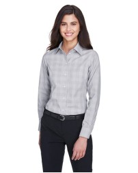 Devon & Jones DG520W Women's Crown Collection® Glen Plaid Woven Dress Shirt – 3.4 oz. 55/45 Cotton/Poly | S–3XL