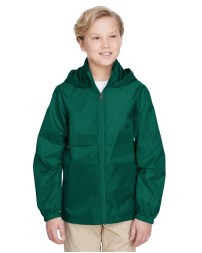 Team 365 TT73Y Youth Zone Protect Lightweight Jacket – 1.77 oz. Polyester Taffeta Water-Resistant Shell | S–XL