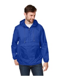 Team 365 TT77 Unisex Zone Protect Packable Anorak Jacket – 1.5 oz. Polyester Taffeta Convertible Jacket | XS–4XL