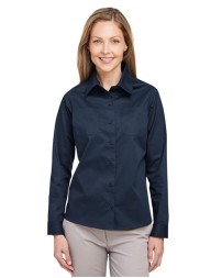 Harriton M585LW Women's Advantage IL Workshirt – 4.5 oz. 55/45 Cotton/Polyester Twill Women's Long-Sleeve | XS–3XL