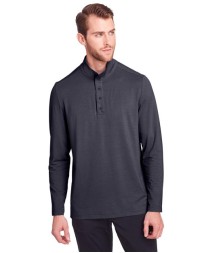 North End NE400 Men's JAQ Stretch Performance Snap-Neck Pullover – 5.3 oz. 69/26/5 Poly/Lyocell/Spandex, 5-Snap Front