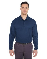 UltraClub 8210LS Men's Cool & Dry Long Sleeve Mesh Piqué Polo – 4.4 oz. 100% Polyester | S–4XL | Closeout