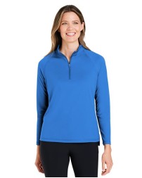 North End NE410W Women's Revive Coolcore® Quarter-Zip Pullover – 4 oz. 100% Recycled Polyester Coolcore® Mesh, Reverse Zip