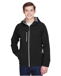 North End 88166 Men's Prospect Two-Layer Fleece Bonded Soft Shell Hooded Jacket – 7.5 oz. 96/4 Polyester/Spandex Hooded Soft Shell | S–5XL