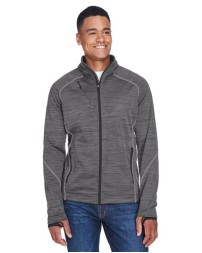 North End 88697 Men's Flux Mélange Bonded Fleece Jacket – 7.4 oz. 100% Polyester Mélange Jersey Bonded Microfleece