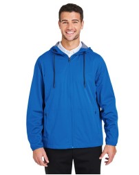 North End NE75 Men's Network Lightweight Jacket – 3 oz. 67/33 Cationic Polyester/Recycled Poly Textured Knit | S–5XL