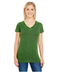 Threadfast Apparel 215B Women's Cross Dye V-Neck T-Shirt – 4.3 oz. 60/40 Cotton/Polyester Cross Dye V-Neck | S–2XL