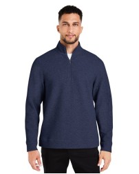 North End NE725 Men's Spirit Textured Quarter-Zip Pullover – 8 oz. 64/31/5 BCI Cotton/Recycled Poly/Spandex Textured Knit