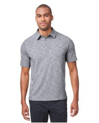 North End NE115 Men's Eclipse Jacquard Polo – 5 oz. 60/40 Cotton/Recycled Polyester Jacquard, Pearlized Buttons, 3-Button