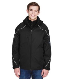 North End 88196 Men's Angle 3-In-1 Jacket with Bonded Fleece Liner – 4.4 oz. 100% Polyester Twill Shell | S–5XL