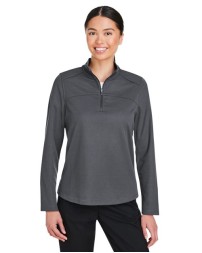 North End NE412W Women's Express Tech Performance Piqué Quarter-Zip Sweatshirt – 6 oz. 100% Recycled Polyester Coolcore®