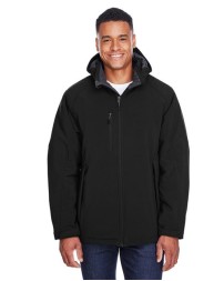 North End 88159 Men's Glacier Insulated 3-Layer Soft Shell Jacket with Detachable Hood – 9 oz. 96/4 Polyester/Spandex + Poly Fill Insulated | S–5XL
