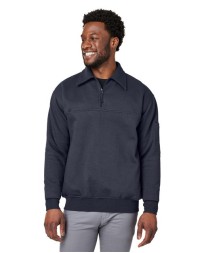 Harriton M712 Unisex ClimaBloc Heavyweight Tactical Quarter-Zip Pullover – 11 oz. 70/30 Cotton/Poly Crossweave Fleece | XS–5XL