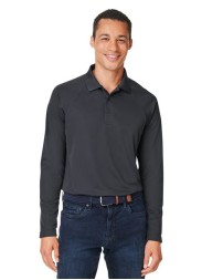 Harriton M208L Men's Charge Snag and Soil Protect Long-Sleeve Polo – 4.5 oz. 100% Polyester Long-Sleeve Polo