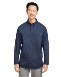 Harriton M585L Men's Advantage IL Workshirt – 4.5 oz. 55/45 Cotton/Polyester Twill Long-Sleeve Work Shirt | S–5XL