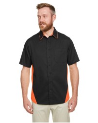 Harriton M586T Men's Tall Flash IL Colorblock Shirt – 4.5 oz. 55/45 Cotton/Polyester Twill Tall Colorblock Shirt | LT–4XLT