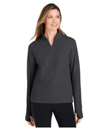 North End NE725W Women's Spirit Textured Quarter-Zip Pullover – 8 oz. 64/31/5 BCI Cotton/Recycled Poly/Spandex | Women's