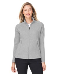 North End NE727W Women's Spirit Textured Full-Zip – 8 oz. 64/31/5 Cotton/Poly/Spandex Textured Knit, UPF 40+ | Women's