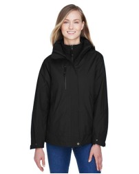 North End 78178 Women's Caprice 3-in-1 Jacket with Soft Shell Liner – 4.6 oz. Polyester Shell + 7.5 oz. 96/4 Poly/Spandex Soft Shell Liner | XS–3XL